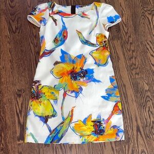 Milly dress in Yellow and Blue Floral Design